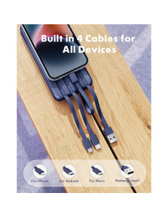 Cargador Portátil Charmast 10000mAh 6 Salidas Cables Integrados 2