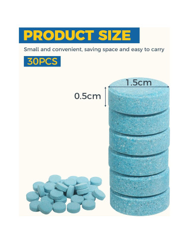 30 Tabletas de Lavado de Parabrisas UBOG, Ecológicas y Compactas