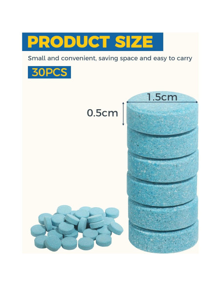 30 Tabletas de Lavado de Parabrisas UBOG, Ecológicas y Compactas