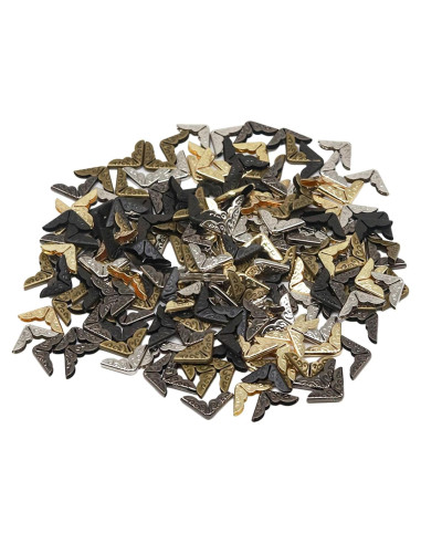 200 Protectores de Esquinas de Libro Metal Vintage LINYUEARUI