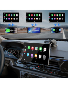 Pantalla portátil Madoec Carplay 9" inalámbrica GPS 4K 2