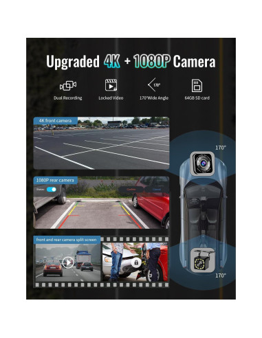 Pantalla portátil Madoec Carplay 9" inalámbrica GPS 4K