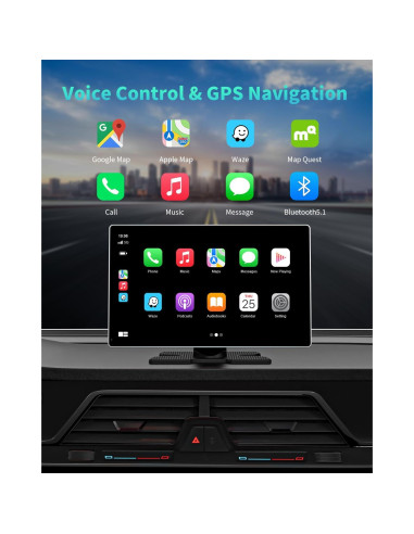 Pantalla portátil Madoec Carplay 9" inalámbrica GPS 4K