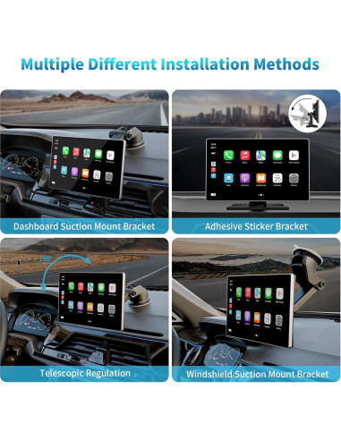 Pantalla portátil Madoec Carplay 9" inalámbrica GPS 4K