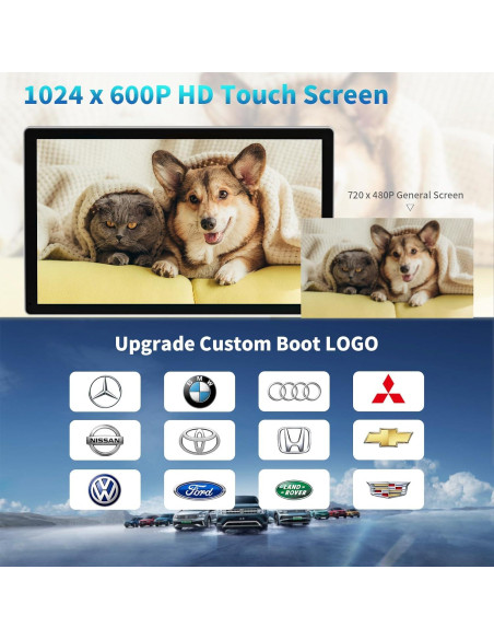 Pantalla portátil Madoec Carplay 9" inalámbrica GPS 4K