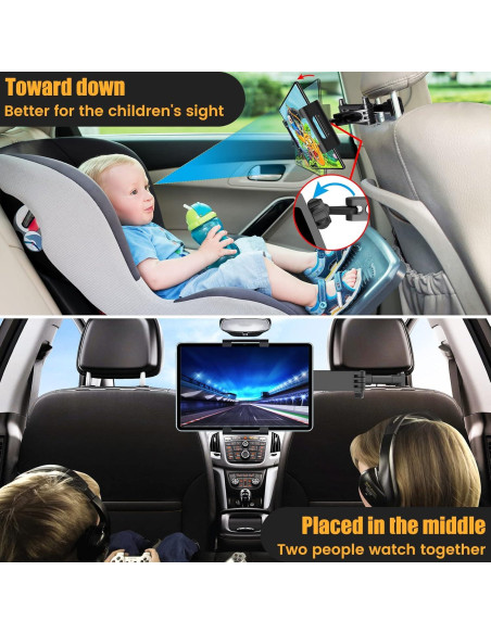 Soporte para Tablet de Coche Najiaxiaowu Ajustable 5.5-18.4"