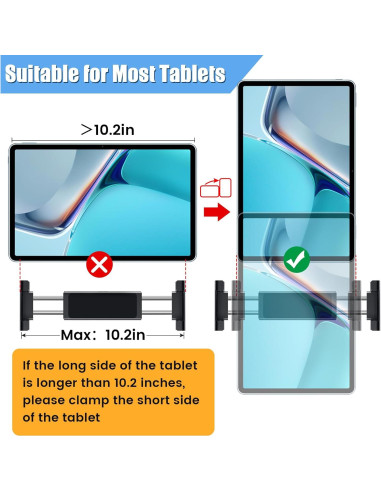 Soporte para Tablet de Coche Najiaxiaowu Ajustable 5.5-18.4"