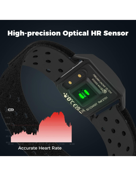 CooSpo Monitor de Frecuencia Cardíaca en Brazo HW706 IP67