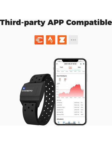 CooSpo Monitor de Frecuencia Cardíaca en Brazo HW706 IP67