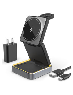 Estación de Carga Inalámbrica 3 en 1 Curduzo para iPhone