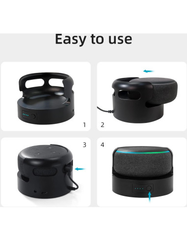 Base de batería Blanou para Echo Dot 3 y Google Mini 2