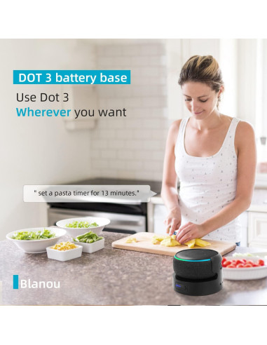 Base de batería Blanou para Echo Dot 3 y Google Mini 2