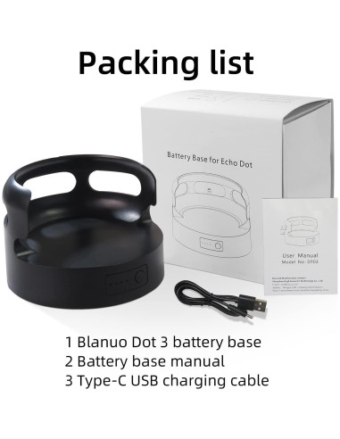 Base de batería Blanou para Echo Dot 3 y Google Mini 2