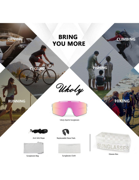 Gafas de Ciclismo Ukoly con 3 Lentes Intercambiables