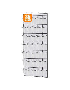 Organizador de Zapatos Colgante MISSLO 35 Bolsillos Blanco