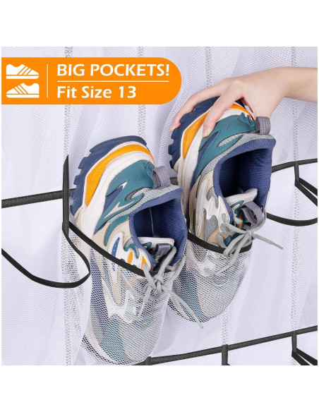 Organizador de Zapatos Colgante MISSLO 35 Bolsillos Blanco