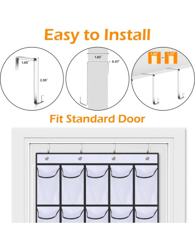 Organizador de Zapatos Colgante MISSLO 35 Bolsillos Blanco
