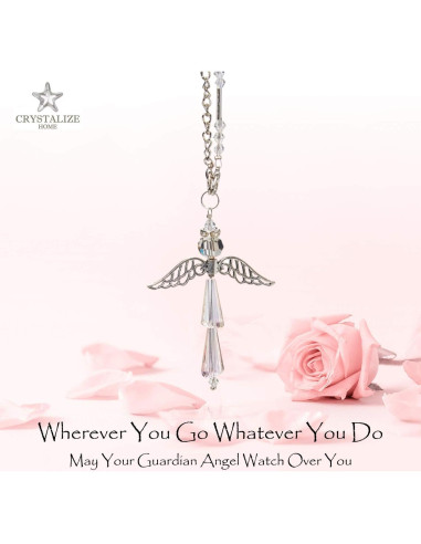 Encanto de Ángel Guardián de Cristal Esmeralda para Auto