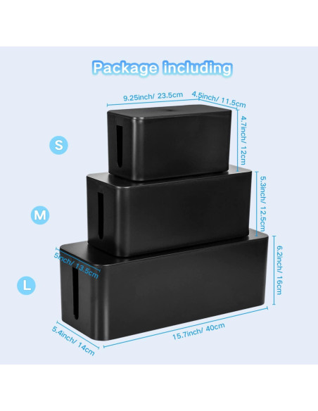 Caja Organizadora de Cables OSPNIEEK 3 Piezas con 33 Accesorios