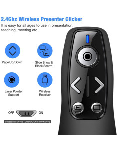 Controlador Inalámbrico de Presentación ELISWEEN E600 USB-C 2