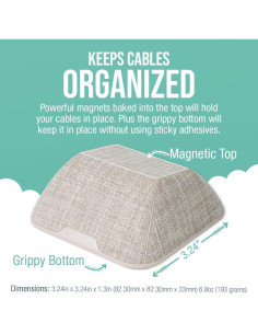 Organizador Magnético de Cables Smartish Cable Wrangler Beige 2