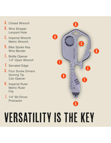 Multiherramienta Keyzmo 16 en 1 de acero inoxidable Multiherramienta Keyzmo 16 en 1 de acero inoxidable