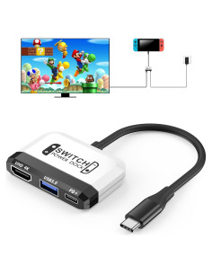 Dock portátil GKEAPZA para Nintendo Switch 4K USB-C 3-en-1