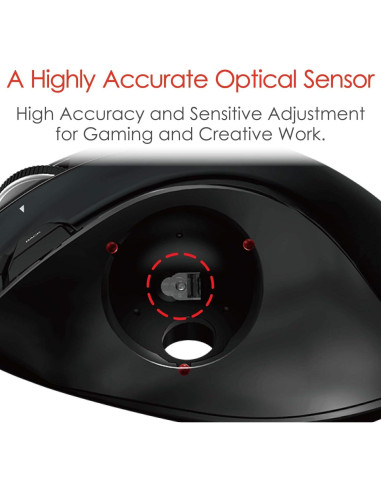 Ratón Trackball ELECOM M-XT3URBK Ergonómico con Cable