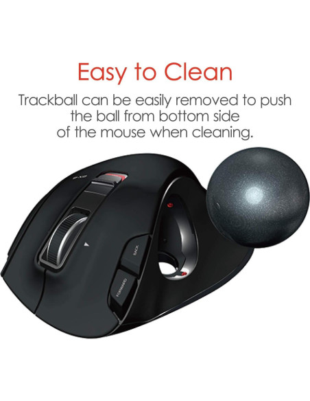 Ratón Trackball ELECOM M-XT3URBK Ergonómico con Cable