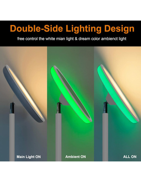 Lámpara de Pie LED WOWLUMEN 42W RGB Regulable 180cm