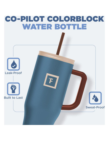 Taza Aislada IRON FLASK Co-Pilot 1.13 kg 40 Oz Viaje