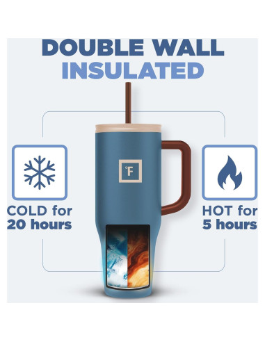 Taza Aislada IRON FLASK Co-Pilot 1.13 kg 40 Oz Viaje