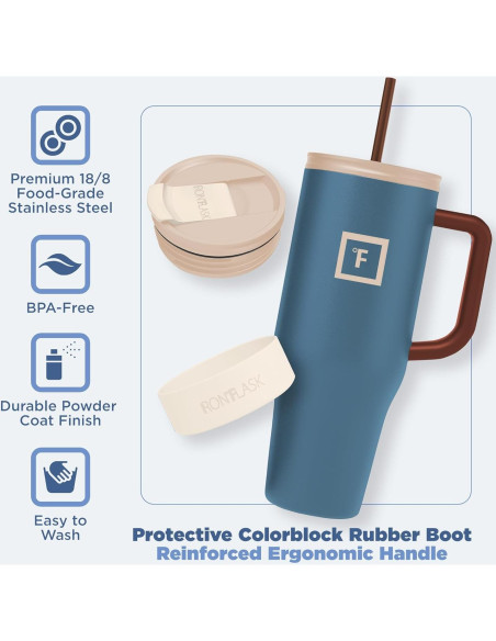 Taza Aislada IRON FLASK Co-Pilot 1.13 kg 40 Oz Viaje