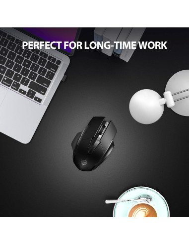 Ratón Inphic Inalámbrico Recargable 700mAh Negro