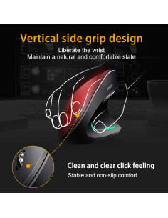 Ratón Vertical Ergonómico Shoplease USB 5 Botones 800-3200 DPI 2