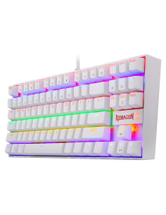 Teclado Mecánico Redragon K552 Compacto 87 Teclas RGB Blanco