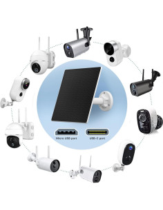 Panel Solar SANKABA 5W para Cámara de Seguridad IP65 2