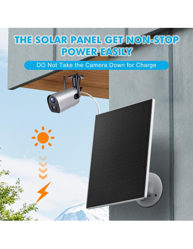 Panel Solar SANKABA 5W para Cámara de Seguridad IP65