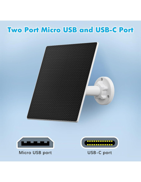 Panel Solar SANKABA 5W para Cámara de Seguridad IP65