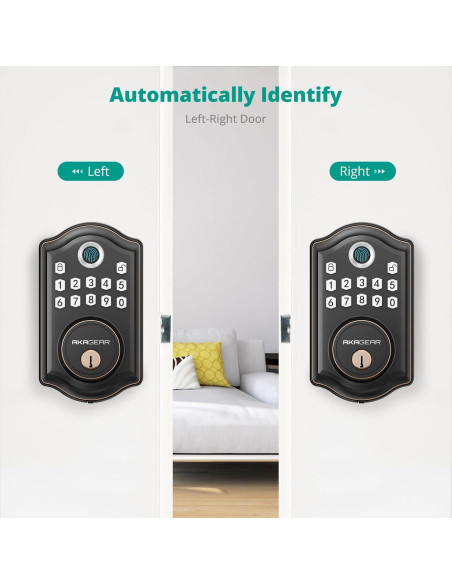 Cerradura Biométrica AkaGear DS10 con Teclado - Bronce