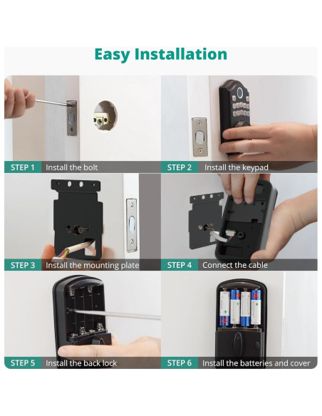 Cerradura Biométrica AkaGear DS10 con Teclado - Bronce