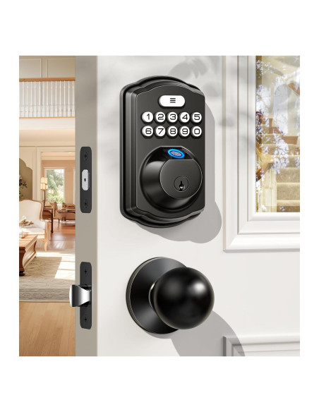 Cerradura Biométrica Veise KS02C con Teclado y 2 Perillas