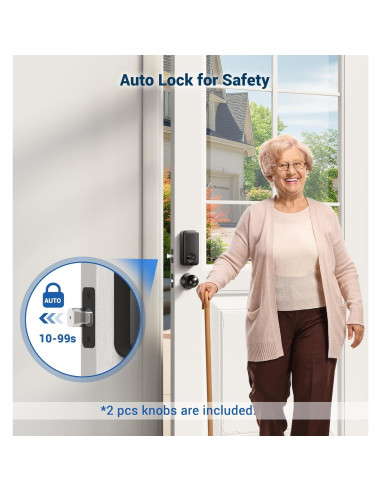 Cerradura Biométrica Veise KS02C con Teclado y 2 Perillas