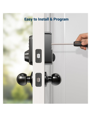 Cerradura Biométrica Veise KS02C con Teclado y 2 Perillas