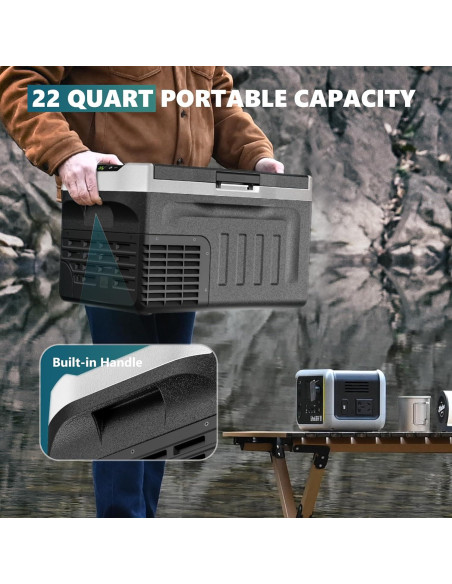 Refrigerador Portátil EUHOMY CFZ-20 21L 12V/24V DC