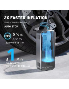 Compresor de Aire DENVIX Inflador Portátil 15000mAh 45W 2