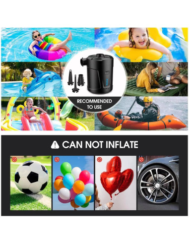 Bomba de Aire Eléctrica DrNanhai 5200mAh Inflador Portátil