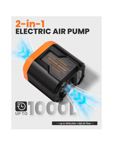 Bomba de Aire Eléctrica OutdoorMaster Bonito 5kPa Portátil