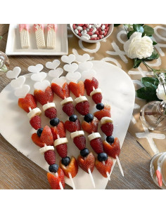 Pinchos de Corazón de Plástico Fun Express - 25 unidades 30.48 cm 2