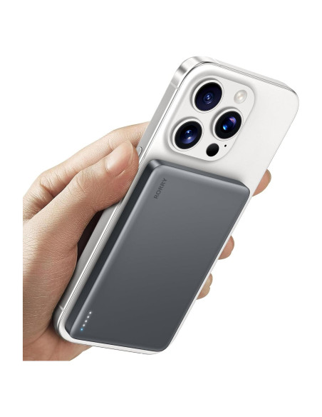 Cargador Portátil RORRY Magsafe 5000mAh Inalámbrico Gris